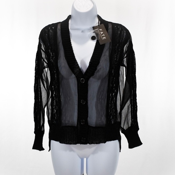 Fate / Stitch Fix Sheer and Knit Cardigan - Picture 2 of 4